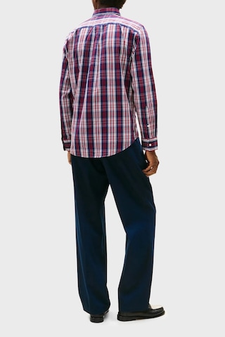 Tommy Hilfiger Erkek Gömlek Mw0mw41712 0ms Lacivert-beyaz Lacivert-beyaz
