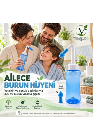 Guangdong Veganyou Aile Kullanımı Burun Durulama / Yıkama Sin. Rölyef Neilmed - Netipot Renit Sistem Çözümü Burun Aspiratörü