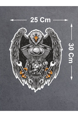 Kartal Beşiktaş V Motor Harlet Davidson Sticker - Araba Oto Motosiklet Karavan Sticker - 00249 30x25 Cm