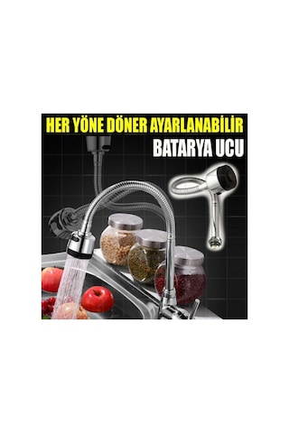 Pazarız Spiral Musluk Başlığı 2 Fonksiyonlu Oynar Başlıklı