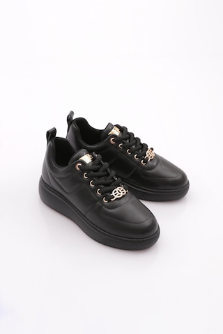 Dgn B1009 Kadin Aksesuarli Sneakers Ayakkabi Siyah