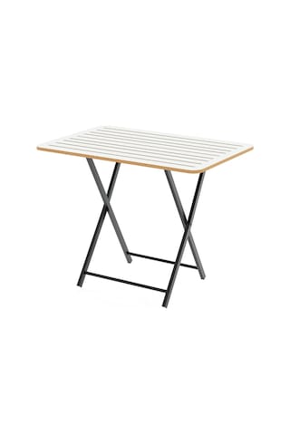 Katlanır 4 Kişilik Bahçe Masası Bistro Masa 55x90 Beyaz 1425 Beyaz