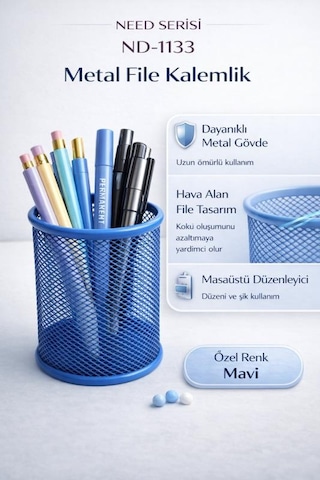 Need Metal File Kalemlik Mavi Nd-1133 Mavi