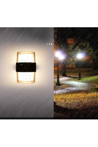 Duvar Led Lamba 12w Gün Işık 3200k Bahçe Teras İç&dış Mekan Dekoratif Led Aplik Aydınlatma 2 Adet Çok Renkli