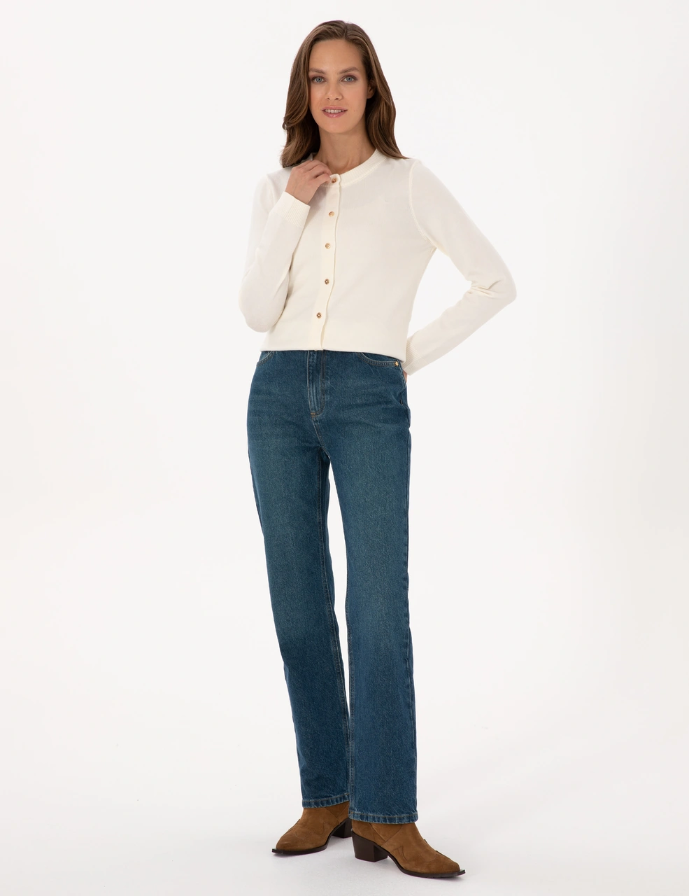 Pierre Cardin Kadın Mavi Pantolon Jean 50318237-vr036 Mavi