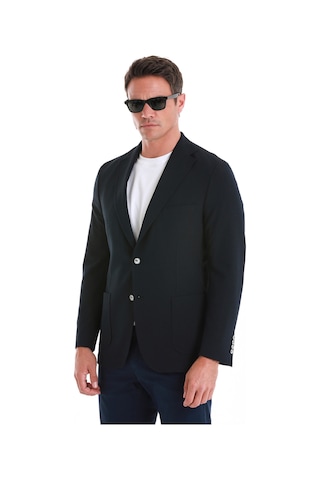 Hatemoğlu Lacivert Slim Fit Düz Mono Yaka Casual Ceket 14162124c001 005 Lacivert