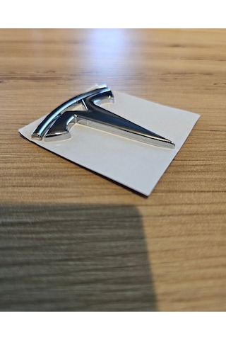 Tesla Model Y Legacy / Model 3 Ön Kaput Arma Logo Krom Nikelaj 6x6cm