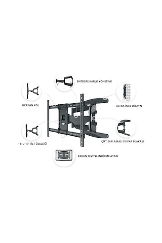 Nb North Bayou P6 LCD LED 45"–75" Vesa Ultra Ince Tv Askı Aparatı