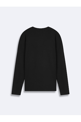 Ltb Sloganlı Sıfır Yaka Uzun Kollu Regular Fit Erkek Sweatshirt Siyah 011258606661536 - 200 Siyah