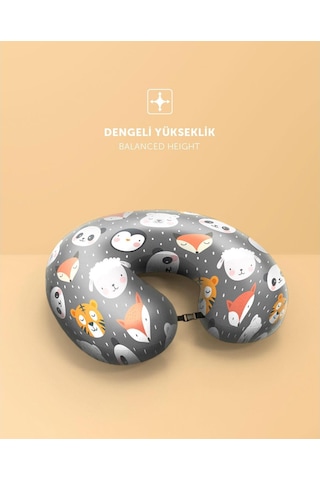 Pafu Hayvan Desenli Ortopedik Seyahat Boyun Yastığı