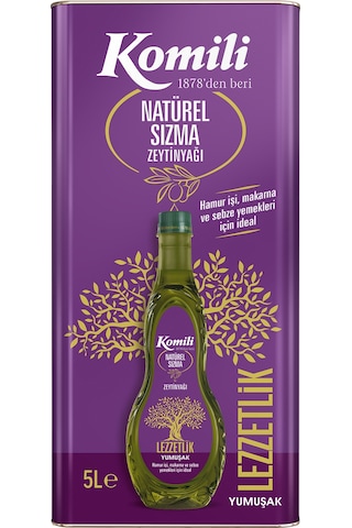 Komili Lezzetlik Yumuşak Natürel Sızma Zeytinyağı 5 L