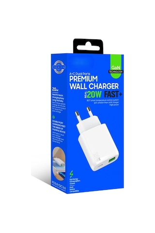 Priz Tipi Şarj Aleti Usb Şarj Adaptörü 20w Type-c Usb-a Girişli 20w Hızlı Şarj Başlığı