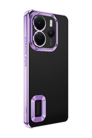 Ardemix Redmi Note 14 4g Kılıf Kamera Korumalı Logo Gösteren Omega Kapak - Gümüş Gümüş