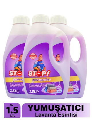 Stop Forte 3'lü Çamaşır Yumuşatıcı 1.5 Litre Lavanta