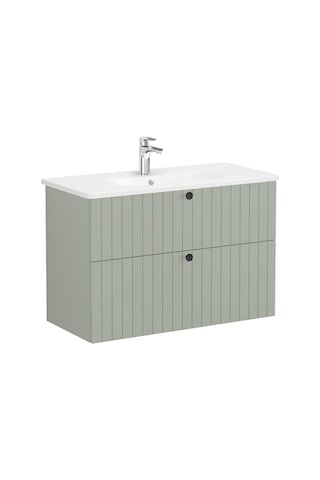 VitrA Root Groove Çekmeceli Lavabo Dolabı 100 Cm Mat Retro Yeşil 69463 Diğer
