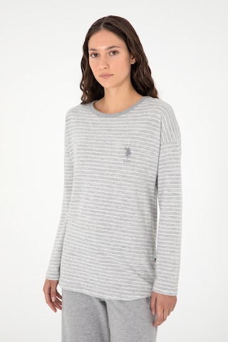 U.s. Polo Assn. Kadın Gri Melanj Pijama Takım 50302036-vr086 Gri Melanj