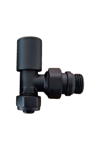 Fause Radyatör Havlupan Vanası Köşe Tip Pex 16 2mm Siyah Kvn102-b