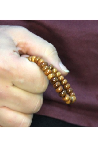 Doğal Kuka Ağacı Erkek Asansörlü Ayarlanabilir 33'lük Tesbih Bileklik Eub122