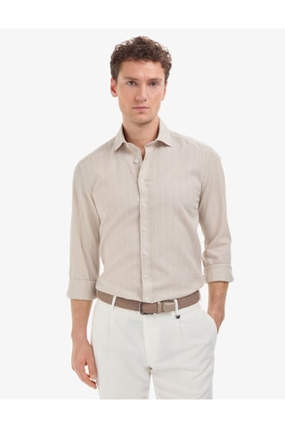 Pierre Cardin Erkek Bej Gömlek Desenli 50325330-vr011