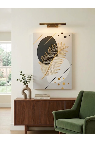 Tablo 60x90 Cm Büyük Boy Kafe Ve Salon Hediyelik Duvar Aksesuarı Beyaz - Yeşil