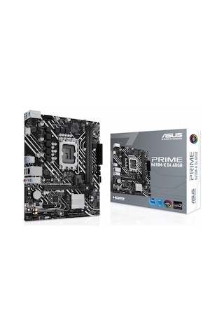 Asus Prime H610m-k D4 Argb Ddr4 3200mhz Oc M.2 Hdmı Pcıe 4.0 1700p Matx Anakart