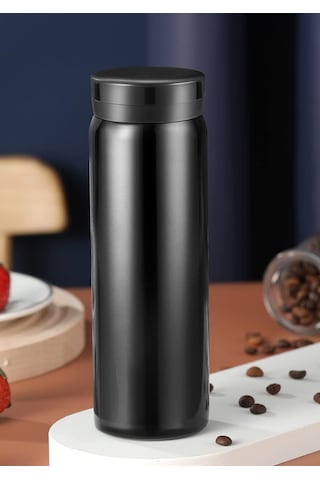 Minimo Mini Termos Paslanmaz Çelik Su Termos, Kaliteli Vakum Termos 200 Ml Siyah