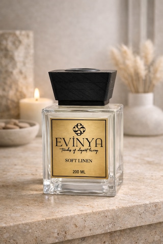 Soft Linen Bambu Çubuklu Oda Kokusu 200 Ml Ferah & Temiz Reed Diffuser Beyaz Yasemin