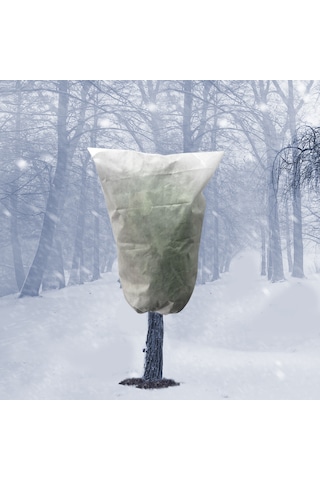 Bitkiler İçin Don Ve Soğuk Koruma Brandası, Fidanlık Ağaç Çantası İçin Dokumasız Bahçe Brandası, Beyaz 60x80cm