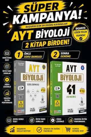 Üçgen Akademi Süper Kampanya Ayt Biyoloji Konu Özetleri + 41 Deneme