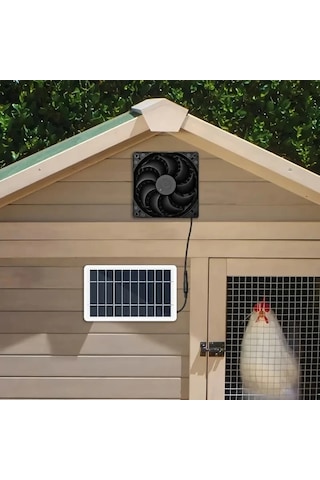 Elmpaly Güneş Panelli Fan Seti Termal İzolasyonlu Taşınabilir Soğutma Sistemi Seralar Çadırlar Kümesler