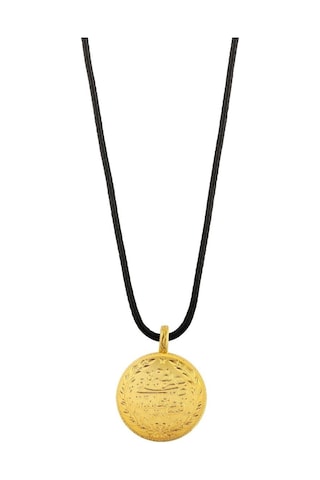 Agakulche 22 Ayar Reşat Altın Siyah İpli Kolye