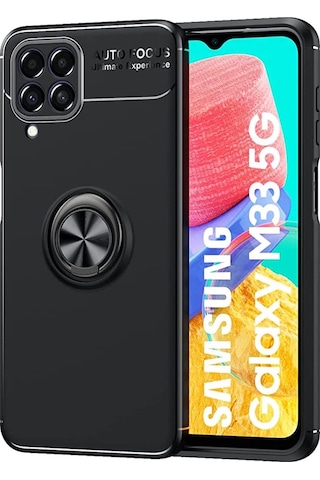Microcase Galaxy M33 5G Focus Serisi Yüzük Standli Silikon Kilif 559525678