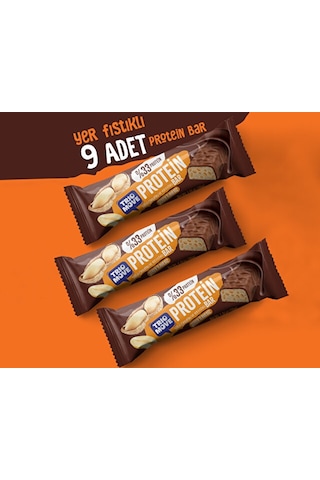Trio Move Yer Fıstıklı Ve Sütlü Çikolatalı, %33 Protein, Protein Bar 9 x 50 G