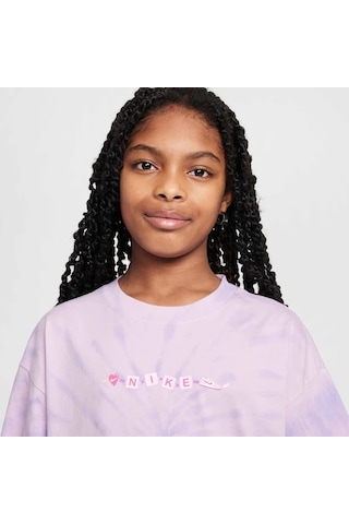 Nike Sportswear Tee Adapt Tween Mor Pamuklu Kız Çocuk Tişört