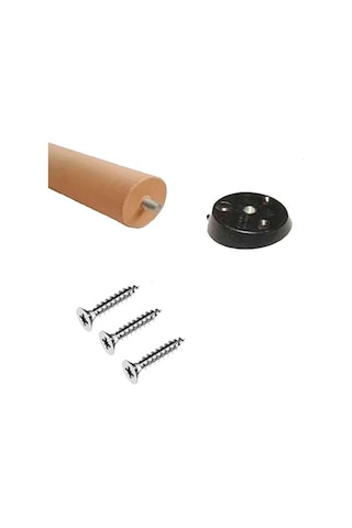 Ahşap Ham Ayak 40 Cm 3'lü Set Kütük Masa Orta Sehpa Zigon Ayağı