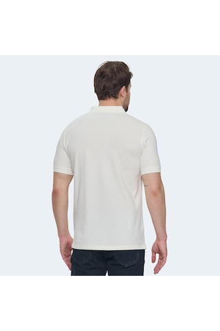 Lumberjack 5M MB CT953 POLO T SH 5FX Erkek Kırık Beyaz Tişört