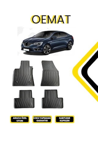 Renault Megane 4 2016 Sonrası 2d Araca Özel Paspas