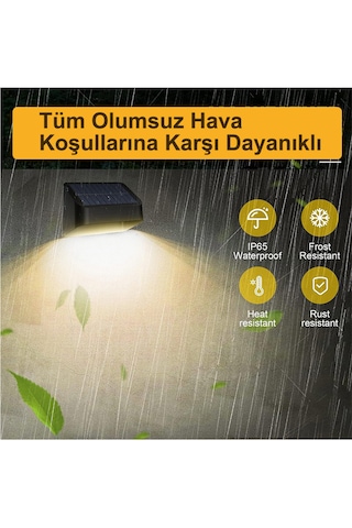 Greentech Güneş Enerjili 8 Renk Geçişli Duvar Aydınlatma (4 Adet) / GT-SL16