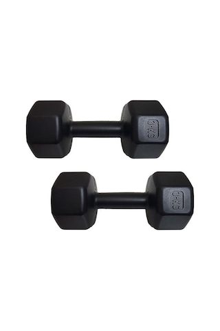 3 Kg X 2 Adet 6 Kg Dambıl Seti 6 Kg Dumbell Set - Siyah1