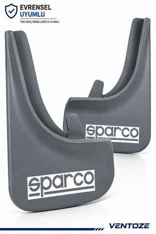 Sparco Universal Esnek Arka Paçalık Seti 2li Çamurluk Tozluğu Gri