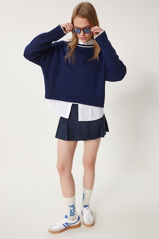 Cloudy Kids Kadın Bisiklet Yaka Triko Basic Kazak Günlük Kullanım Mevsimlik Lacivert - 665310242 Lacivert