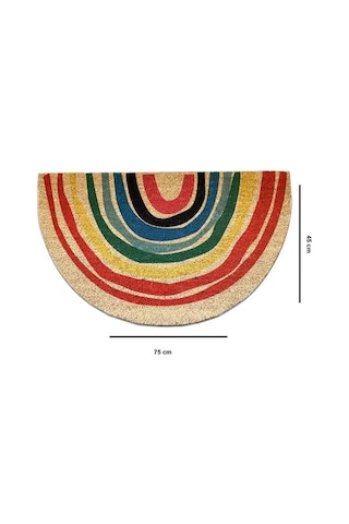 Chilai Home Koko Porque Gökkuşağı Kapı Önü Paspası - Bej - 45x74x2 Cm Bej