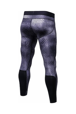 Yuerlian Erkek 3d Çiçek Baskılı Sıkıştırma Sıkı Uzun Pantolon Skinny Tayt