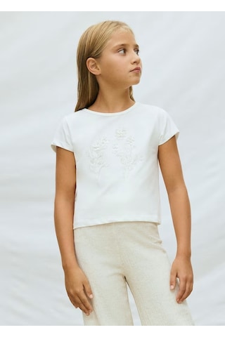 Mayoral Kız Çocuk T-shirt 6002 Krem