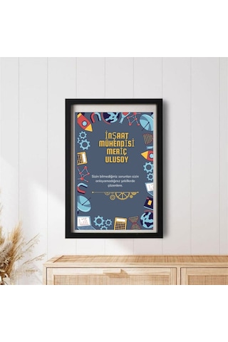 Mühendilerine Özel Yazılı Çerçeve 20 X 30