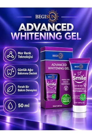 Begisun Leke Karşıtı Diş Beyazlatıcı Mor Jel 50 ML