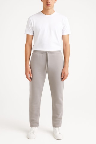 Erkek Düz Paça 3 İplik Şardonlu Rahat Kesim Premium Kumaş Eşofman Altı Gri