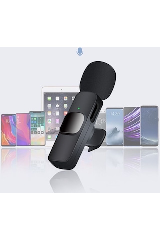 Iphone Girişli Telefon Uyumlu Wireless Youtube Tiktok Yayın Kablosuz Yaka Mikrofonu