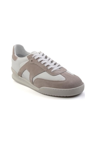 Bej Hakiki Deri Erkek Sneaker E01442500102 Bej