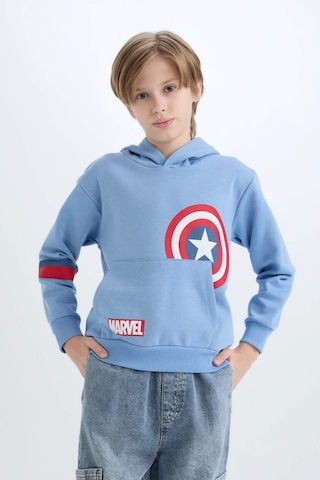 Defacto Erkek Çocuk Marvel Avengers Regular Fit Kapüşonlu Kalın Sweatshirt Kumaşı Sweatshirt D4717a8nsbe756 Mavi